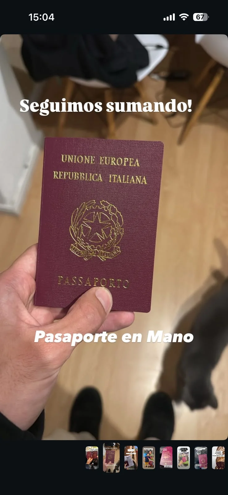 Captura de testimonio de cliente sobre asesoría en ciudadanía italiana