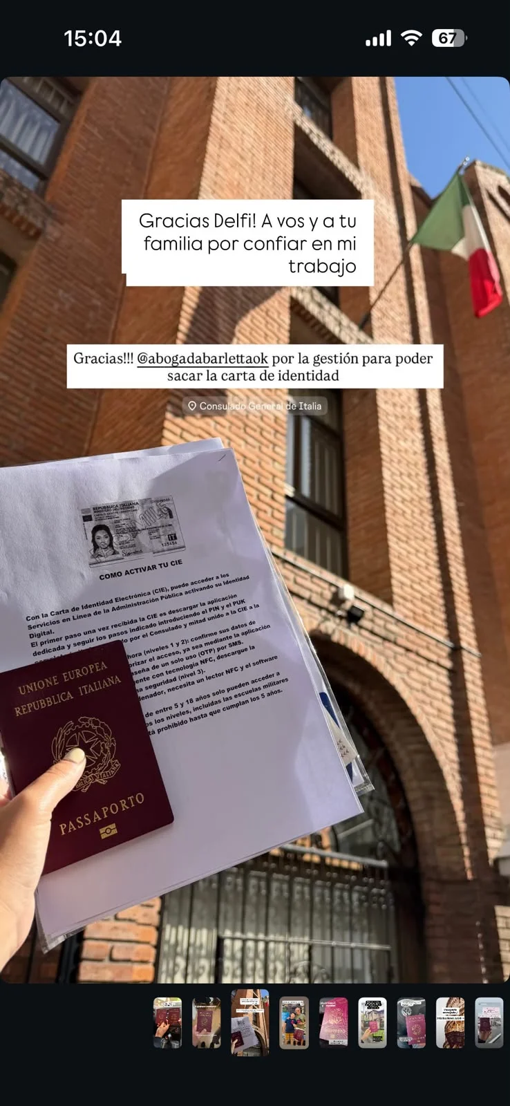 Captura de testimonio de cliente sobre planificación de trámites