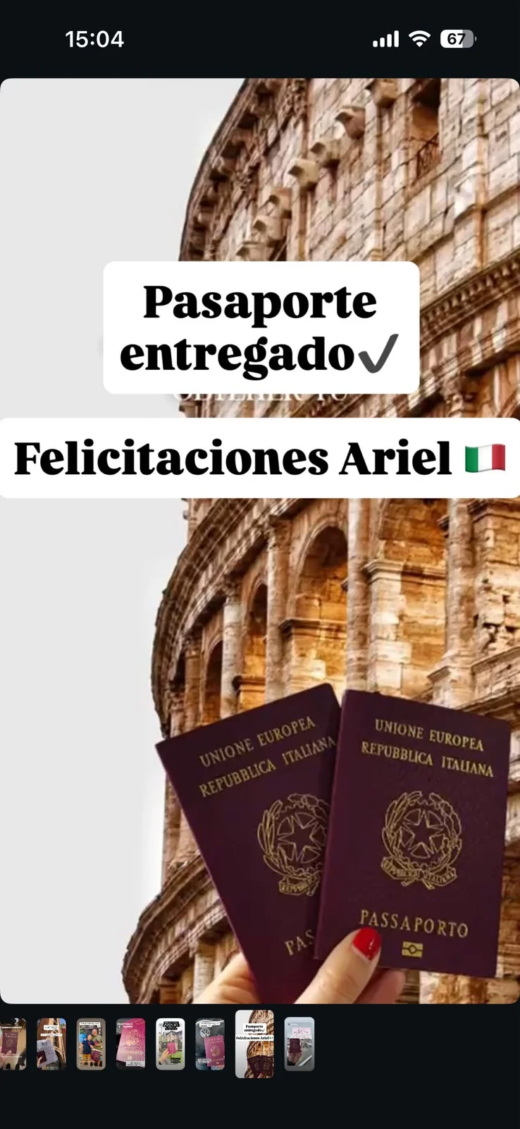 Captura de testimonio de cliente sobre acompañamiento profesional
